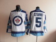Winnipeg Jets -5 Mark Stuart White 2011 Style Stitched NHL Jersey