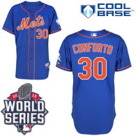 New York Mets -30 Michael Conforto Blue Alternate Home Cool Base W 2015 World Series Patch Stitched