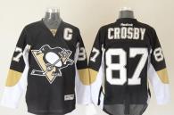 Pittsburgh Penguins -87 Sidney Crosby Black Stitched NHL Jersey