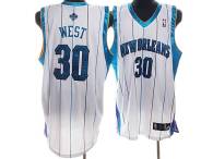 New Orleans Pelicans -30 David West Stitched White NBA Jersey