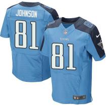 Nike Titans -81 Andre Johnson Light Blue Team Color Stitched NFL Elite Jersey