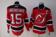 New Jersey Devils -15 Jamie Langenbrunner Stitched Red NHL Jersey
