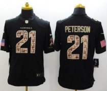 Nike Arizona Cardinals -21 Patrick Peterson Black NFL Limited Salute to Service jersey