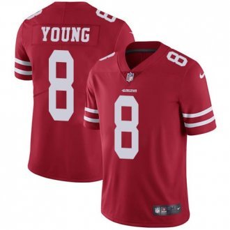 Nike 49ers -8 Steve Young Red Team Color Stitched NFL Vapor Untouchable Limited Jersey