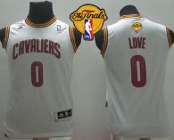 Revolution 30 Cleveland Cavaliers #0 Kevin Love White The Finals Patch Stitched Youth NBA Jersey