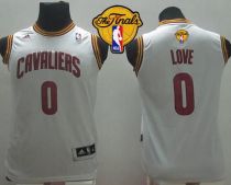 Revolution 30 Cleveland Cavaliers #0 Kevin Love White The Finals Patch Stitched Youth NBA Jersey