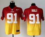 Nike Kansas City Chiefs #91 Tamba Hali Red Gold Men's Stitched NFL Elite Fadeaway Fashion Jersey