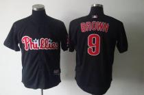 Philadelphia Phillies #9 Domoic Brown Black Stitched MLB Jersey