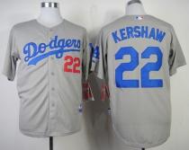 Los Angeles Dodgers -22 Clayton Kershaw Stitched Grey MLB Jersey