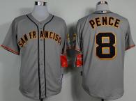 San Francisco Giants #8 Hunter Pence Grey Road Cool Base Stitched MLB Jersey