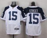 Nike Dallas Cowboys #15 Devin Street White Thanksgiving Throwback Men's Stitched NFL Elite Jersey