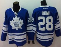 Toronto Maple Leafs -28 Tie Domi Blue Third Stitched NHL Jersey