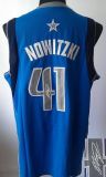 Revolution 30 Autographed Dallas Mavericks -41 Dirk Nowitzki Sky Blue Stitched NBA Jersey