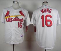 St Louis Cardinals #16 Kolten Wong White Cool Base Stitched MLB Jersey