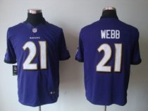 Nike Ravens -21 Lardarius Webb Purple Team Color Stitched NFL Limited Jersey
