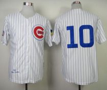 Mitchell and Ness 1969 Chicago Cubs -10 Ron Santo White Throwback Stitched MLB Jersey