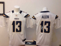 Nike NFL San Diego Chargers #13 Keenan Allen Elite White Men’s Stitched Autographed Jersey
