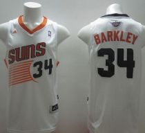 Revolution 30 Phoenix Suns -34 Charles Barkley White Stitched NBA Jersey