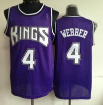 Sacramento Kings -4 Chris Webber Purple Throwback Stitched NBA Jersey