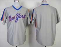 Mitchell And Ness New York Mets Blank Grey Throwback Stitched MLB Jersey