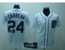 Autographed MLB Chicago White Sox -24 Miguel Cabrera White Stitched Jersey