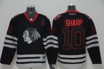 Chicago Blackhawks -10 Patrick Sharp Black Ice Stitched NHL Jersey