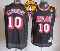 Miami Heat -10 Tim Hardaway Black Hardwood Classics Nights Finals Patch Stitched NBA Jersey