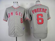 Los Angeles Angels of Anaheim -6 David Freese Grey Cool Base Stitched MLB Jersey