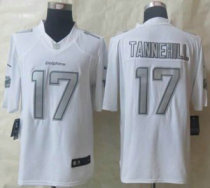 Nike Miami Dolphins -17 Ryan Tannehill White NFL Limited Platinum Jersey