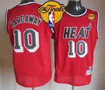 Miami Heat -10 Tim Hardaway Red Finals Patch Throwback Stitched NBA Jersey