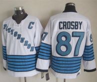 Pittsburgh Penguins -87 Sidney Crosby White Light Blue CCM Throwback Stitched NHL Jersey