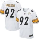 Nike Pittsburgh Steelers #92 James Harrison White Men's Stitched NFL Elite Jersey