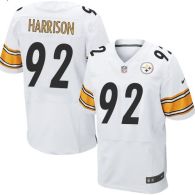 Nike Pittsburgh Steelers #92 James Harrison White Men's Stitched NFL Elite Jersey