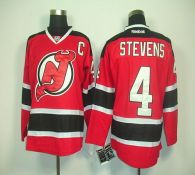 New Jersey Devils -4 Scott Stevens Red Home Stitched NHL Jersey