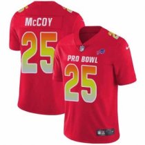 Nike Bills -25 LeSean McCoy Red Stitched NFL Limited AFC 2018 Pro Bowl Jersey
