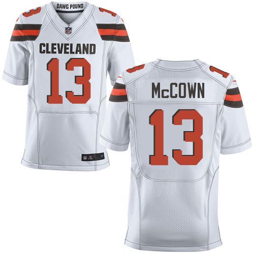 Nike Cleveland Browns -13 Josh McCown White Men's Stitched NFL New Elite Jersey