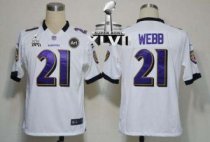 Nike Ravens -21 Lardarius Webb White Super Bowl XLVII Stitched NFL Game Jersey