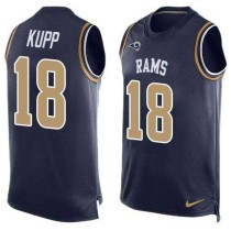 Nike Rams -18 Cooper Kupp Navy Blue Team Color Stitched NFL Limited Tank Top Jersey