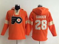 Philadelphia Flyers -28 Claude Giroux Orange Pullover NHL Hoodie