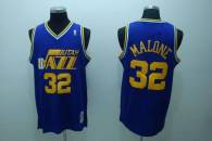 Mitchell and Ness Utah Jazz -32 Karl Malone Stitched Blue Throwback NBA Jersey