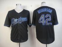 Los Angeles Dodgers -42 Jackie Robinson Black Fashion Stitched MLB Jersey
