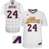 Autographed Los Angeles Lakers -24 Kobe Bryant 2014 Noches Enebea Swingman White Jersey