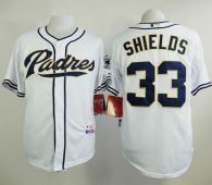 San Diego Padres #33 James Shields White Cool Base Stitched MLB Jersey
