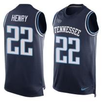 Nike Titans -22 Derrick Henry Navy Blue Alternate Stitched NFL Limited Tank Top Jersey
