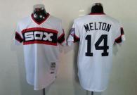 Mitchell And Ness 1983 Chicago White Sox -14 Bill Melton White Throwback Stitched MLB Jersey