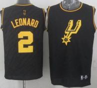 San Antonio Spurs -2 Kawhi Leonard Black Precious Metals Fashion Stitched NBA Jersey
