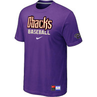 Arizona Diamondbacks Crimson Purple Nike Short Sleeve Practice T-Shirt