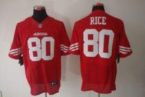 Nike San Francisco 49ers -80 Jerry Rice Red Team Color Mens Stitched NFL Elite Jersey