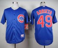 Chicago Cubs -49 Jake Arrieta Blue Alternate Cool Base Stitched MLB Jersey