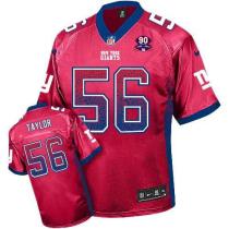 Nike New York Giants #56 Lawrence Taylor Red Alternate With 1925-2014 Season Patch Men's Stitched NF